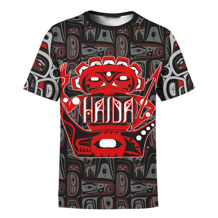 Haida Art Tattoo Symbolism Shirt Native American Pacific Northwest Style 3D Printed Clothing