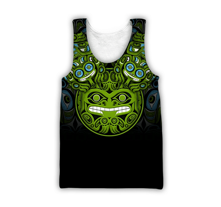 Personalized Frog Haida Art Spirit Tank Top Native American Pacific Northwest Style Frog Merch