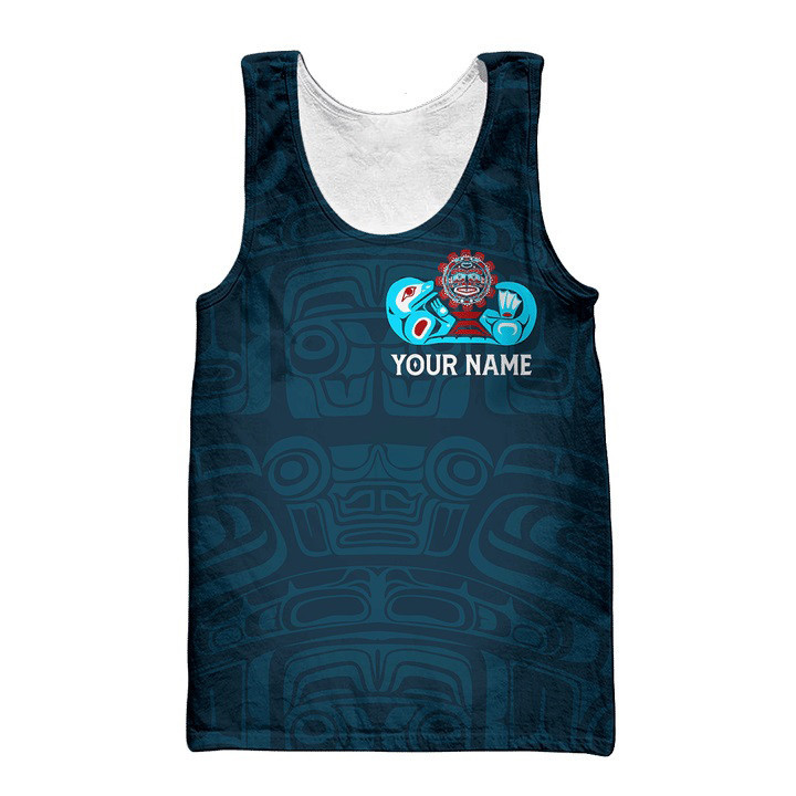 Spirit Tattoo Pacific Northwest Style Tank Top Native American Haida Art Clothing Merch