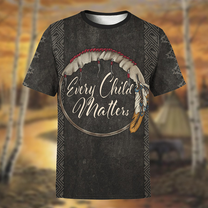 Every Child Matters Shirt Feather Vintage Old Retro Unique Design Clothing