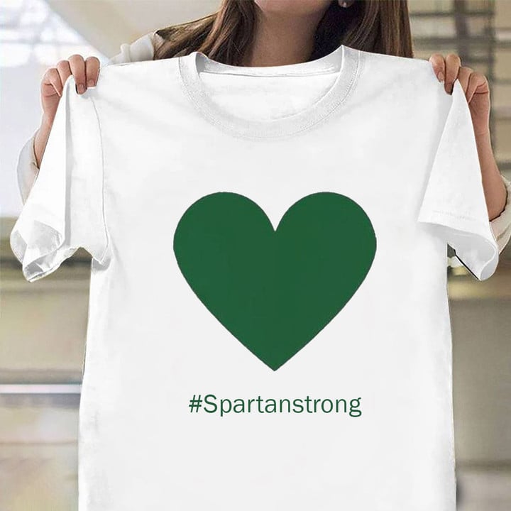 Spartan Strong T-Shirt Heart We Stand Spartan MSU Strong Shirts