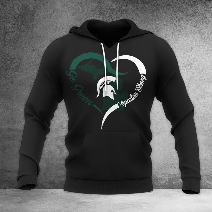 Spartan Strong Hoodie Go Green Michigan State Spartan Strong Apperal