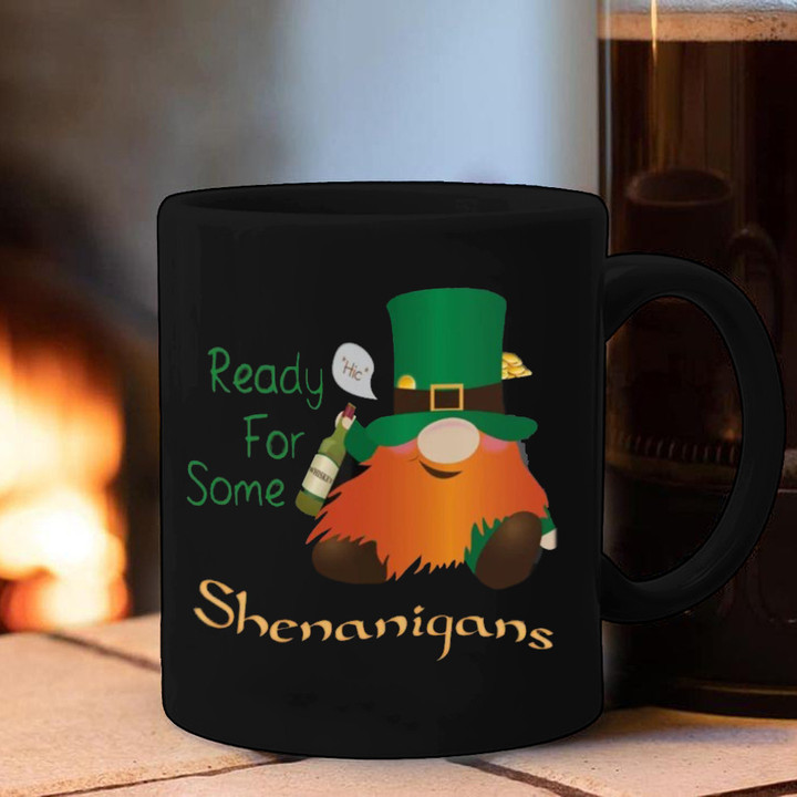 Gnome Ready For Some Shenanigans Mug Happy St Patrick's Day Coffee Mugs Gift For Dude