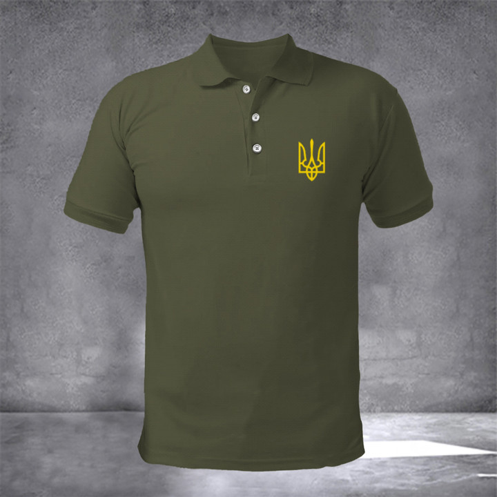 Ukraine Polo Shirt Ukrainian Trident Symbol Ukraine Clothing Gifts For Mens