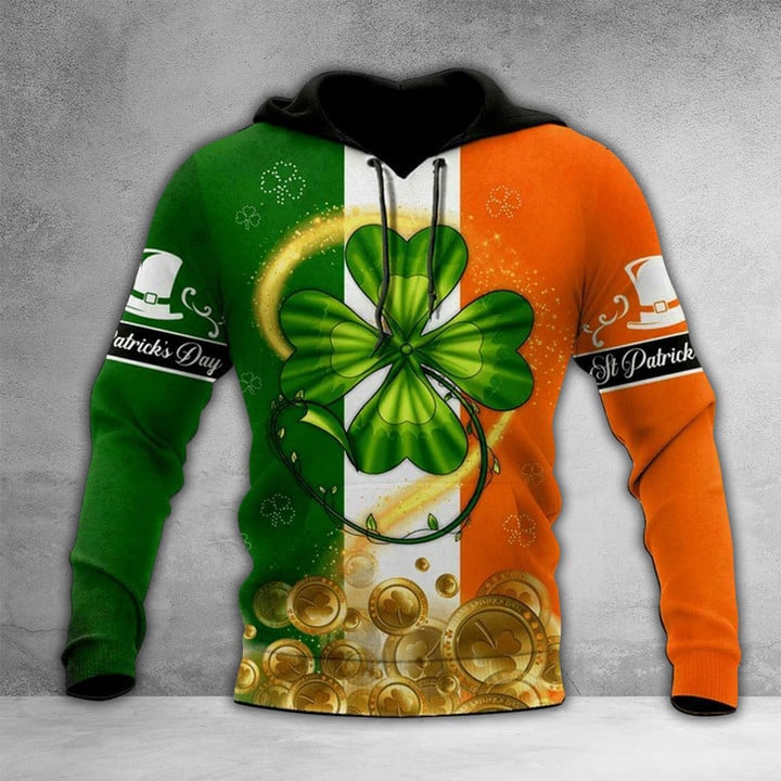 Irish St Patrick's Day Shamrock Hoodie Green St Patrick's Day Holiday Clothing