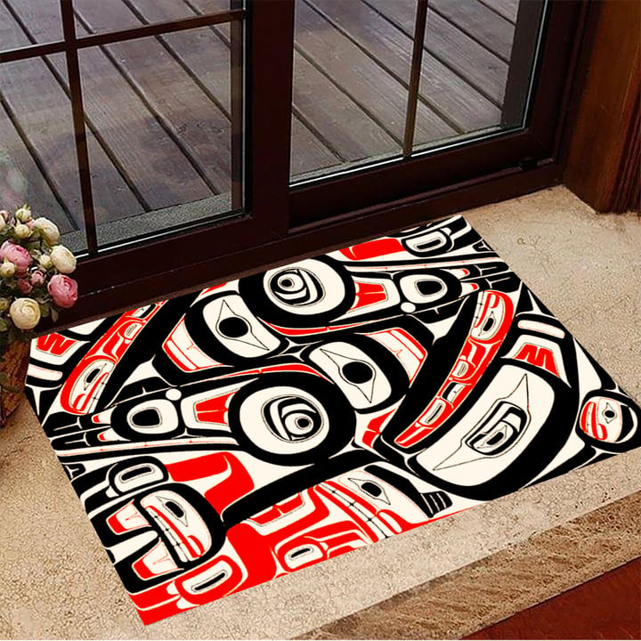 Haida Art Spirit Native American Doormat Pacific Northwest Style Indoor Door Mats