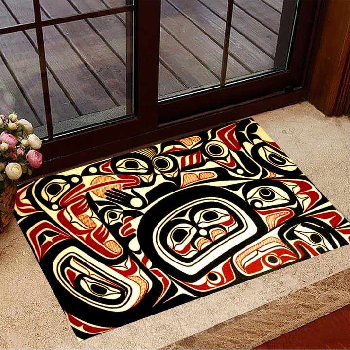 Haida Art Symbolism Doormat Pacific Northwest Style Welcome Mats