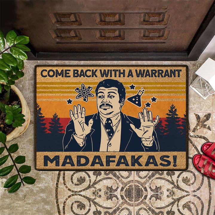 Come Back With A Warrant Doormat Funny Floor Mats Home Decor Gifts