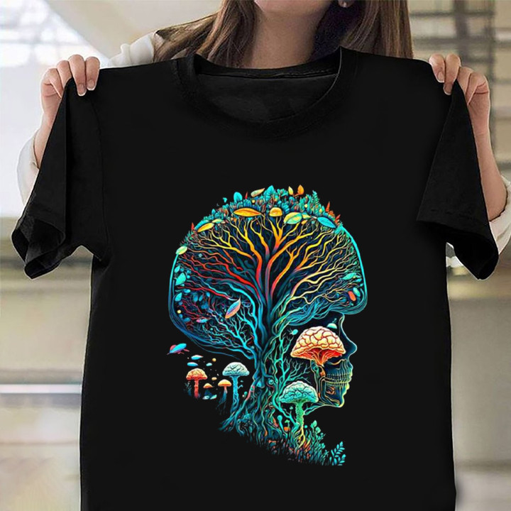 Tree Of Life And Death Shirt Skull Graphic Tee Gifts For Men Women