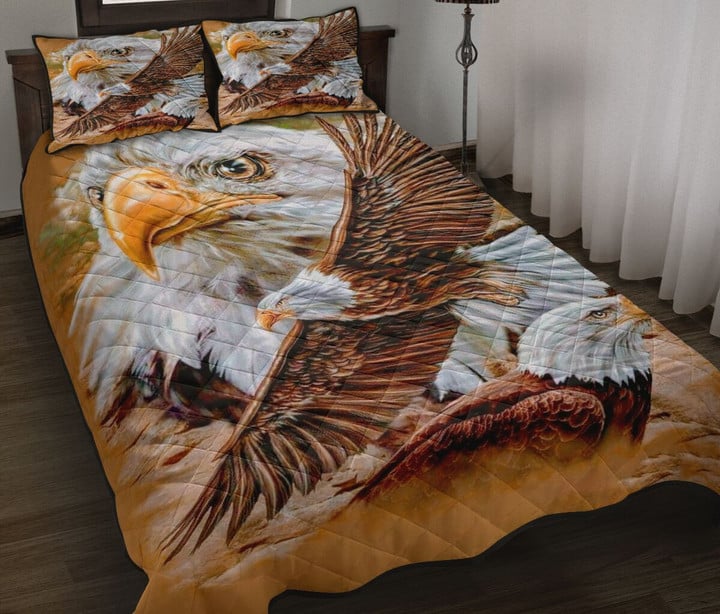 Eagle Quilt Bedding Set Unique Bald Eagle Bed Twin Sheet Set Gift Ideas For Husband