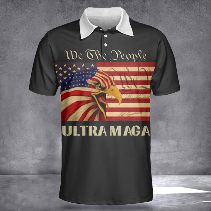 Trump 2024 Polo Shirt American Eagle We The People Ultra MAGA Merch Trump 2024 Store