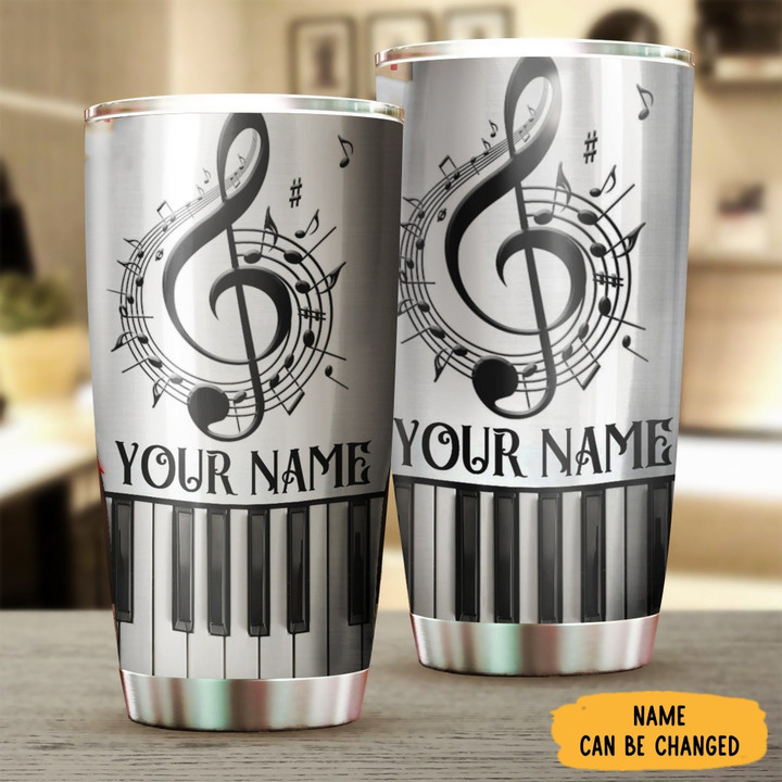 Custom Piano Tumbler Music Lover Best Stainless Steel Cups Gifts For Keyboard Players