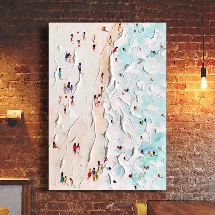 Abstract Seascape Poster Art Print Summer Seaside Wall Poster Decoration For Room