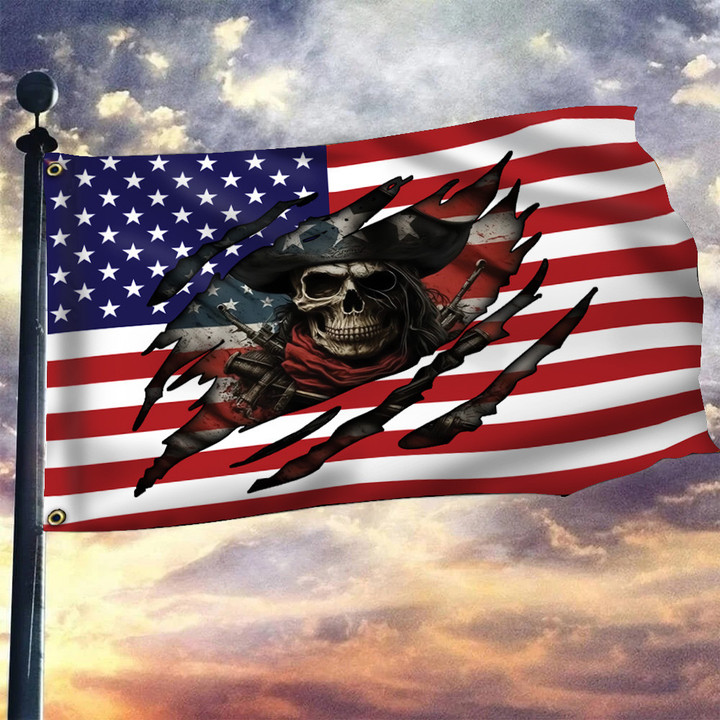 Cool Pirate Flag Patriotic Pirate Skull American Flag Hanging Decor