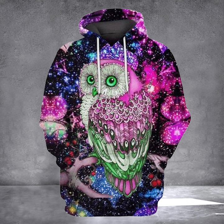 Owl Hoodie 3D Print Colorful Related Owl Christmas Gifts For Women