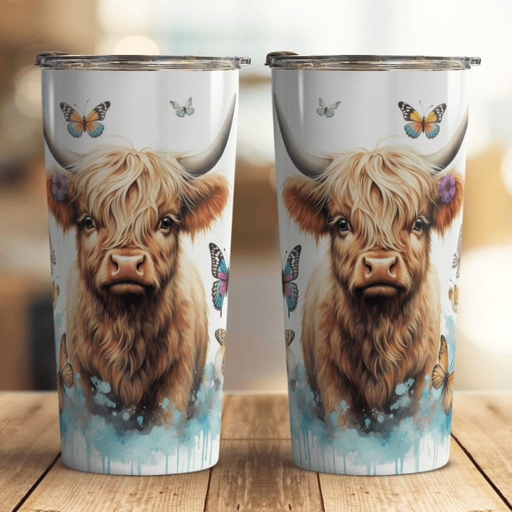 Highland Cow Tumbler Merchandise Themed Gifts For Highland Cow Lovers Christmas Ideas