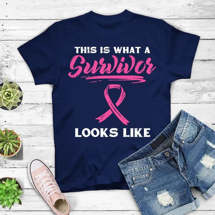 This Is What A Survivor Looks Like T-Shirt Breast Cancer Survivor Shirt Gift Ideas