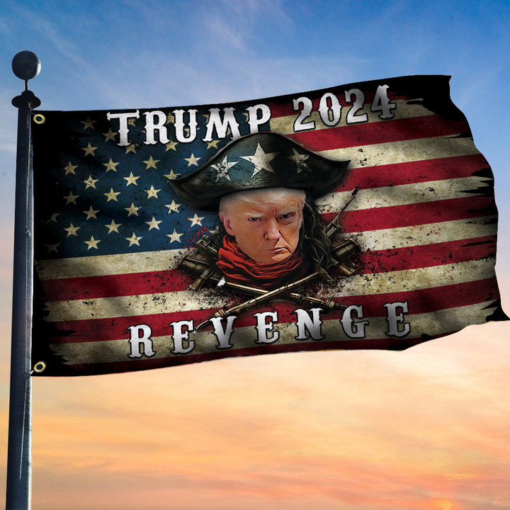Pirate Trump Revenge Flag Donald Trump Mug Shots Old Retro American Flags