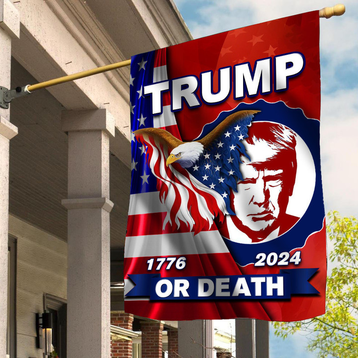 Trump Or Death Flag Trump Mugshot Flag American Eagle 1776 2014 Merchandise MAGA Merch