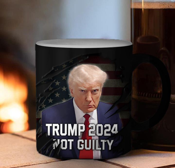 Trump 2024 Not Guilty Mug Donald Trump Mug Shots Merch American Flag Gifts For Republicans