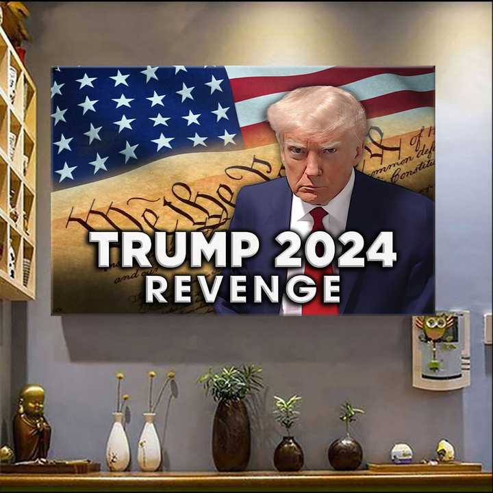 Revenge Trump 2024 Poster For Sale We The People Trump Mugshot Merch For Gun Supporters