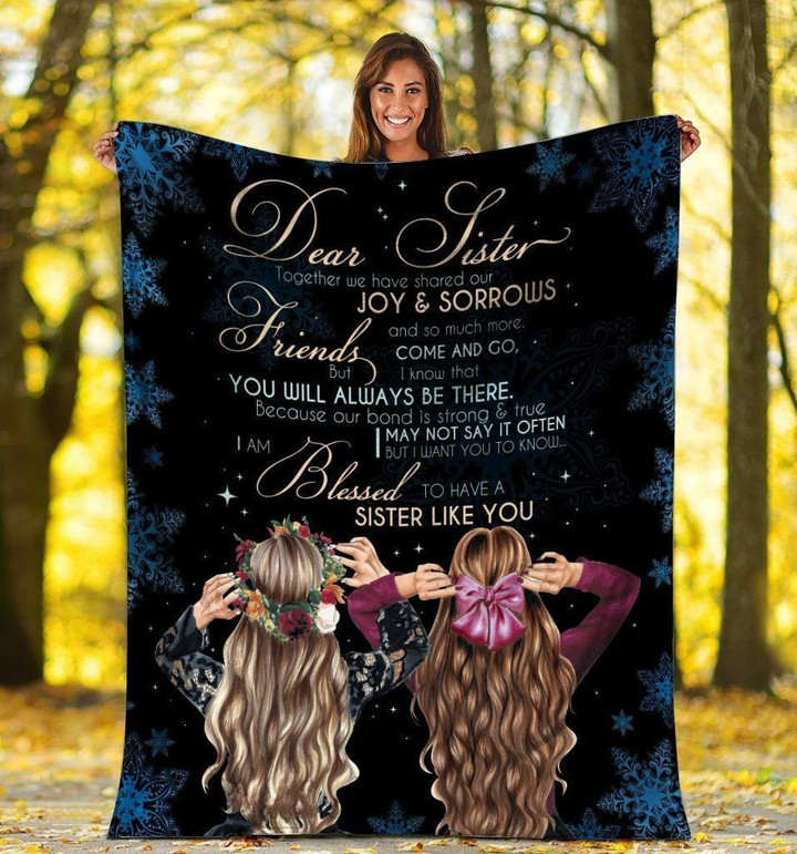 Sister Together We Have Shared Our Joy And Sorrows Fleece Blanket Best Soul Sister Gifts