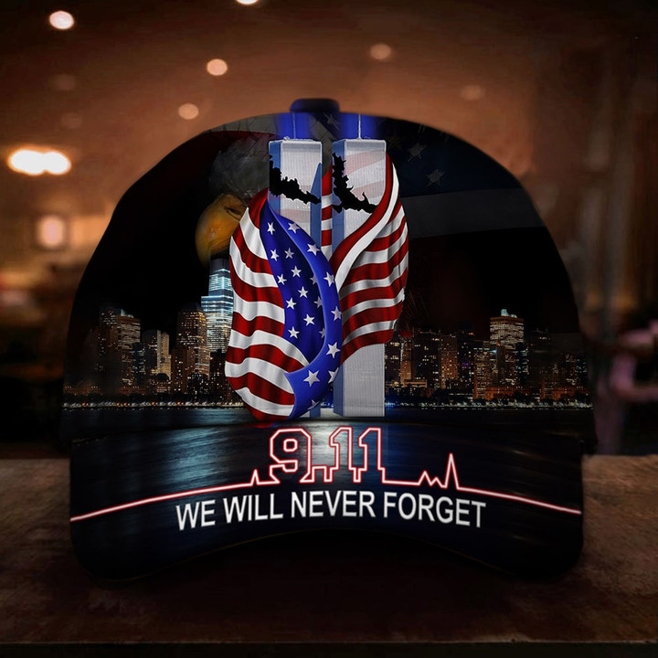 9 11 We Will Never Forget Hat Twin Towers 21st Anniversary Of 9 11 2022 Patriotic Cap