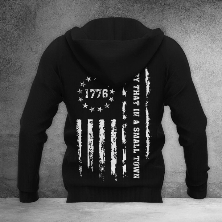 Try That In A Small Town Hoodie Patriotic American Flag Hoodie Gifts For Gun Supporters