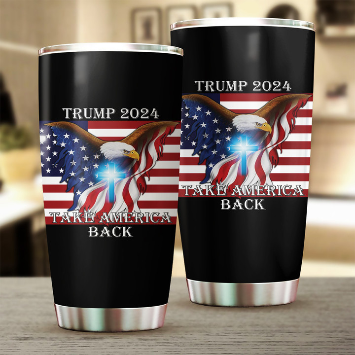 Trump 2024 Tumbler Take America Back Eagle Cross Ultra MAGA Apparel Trump 2024 Website