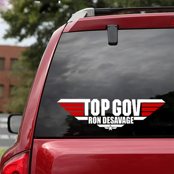 Top Gov Ron Desavage Car Sticker Support DeSantis Florida Merch Presidential Election