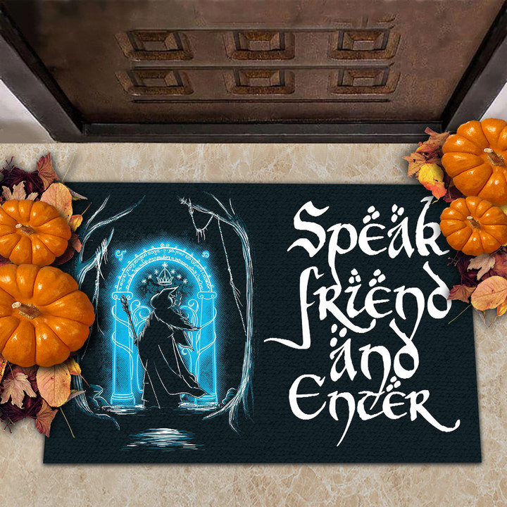 Grim Reaper Speak Friend And Enter Doormat Halloween Floor Mat Home Decor Gifts
