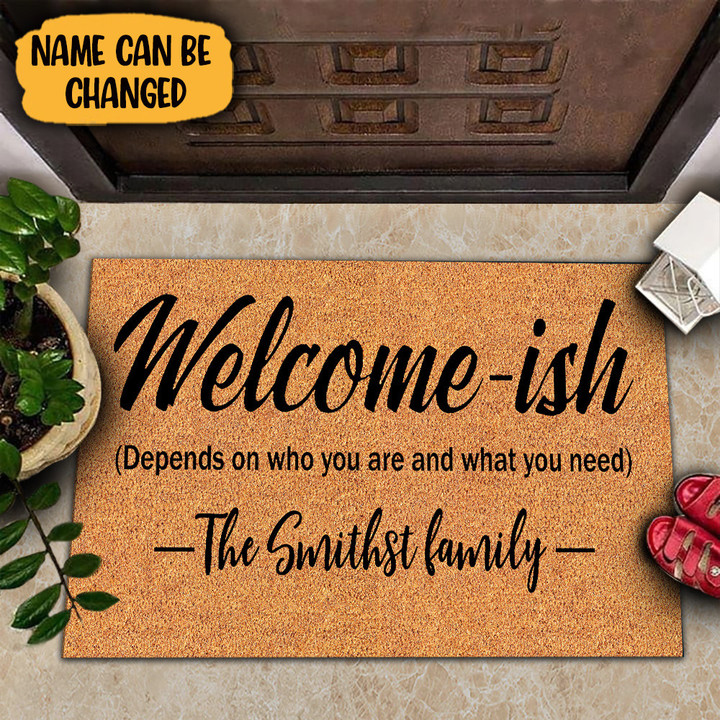 Custom Welcome Ish Doormat Funny Entrance Mat House Warming Gift Ideas