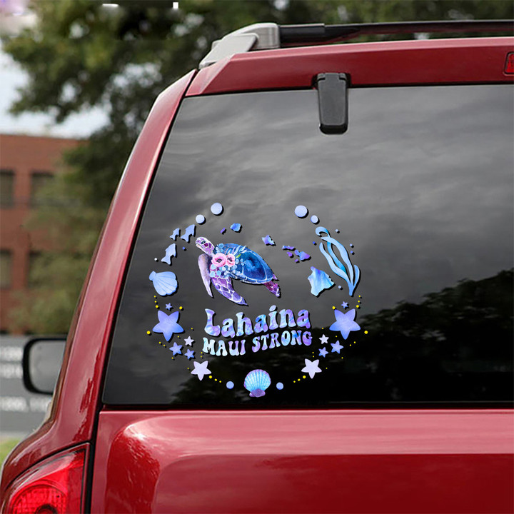 Lahaina Maui Strong Car Sticker Support For Hawaii 2023 Lahaina Strong Merch