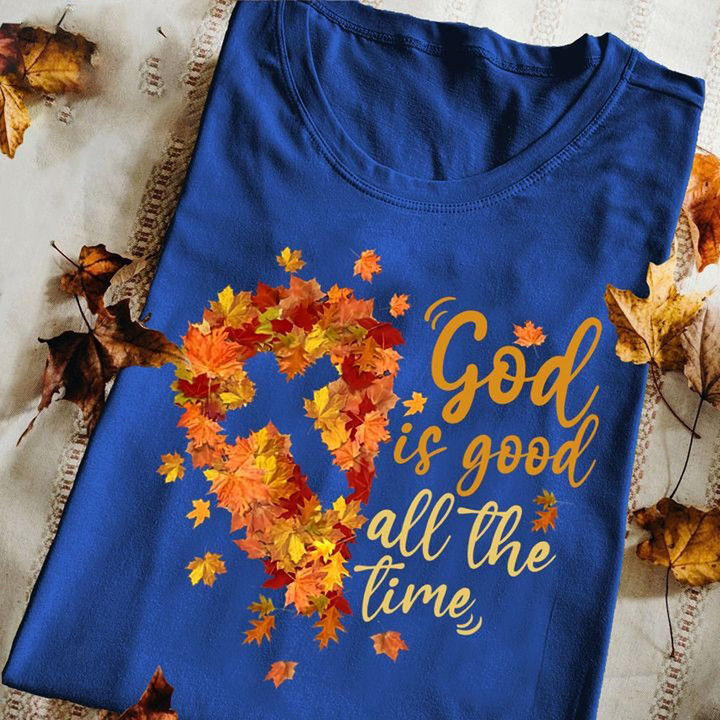 Autumn Leaves God Is Good All The Time Shirt Faith Christian Fall Themed Gift Ideas