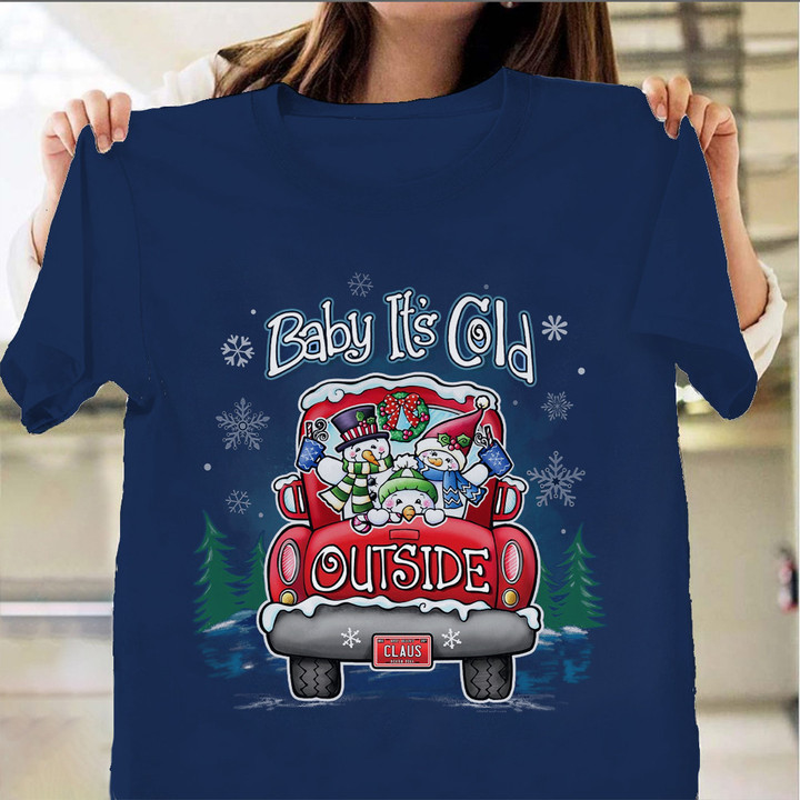 Snowman Baby It's Cold Outside Christmas T-Shirt Cute Christmas Shirts For Adults