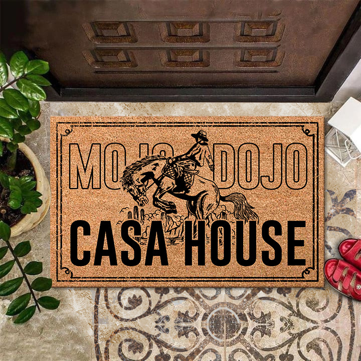 Mojo Dojo Casa House Doormat Cowboy Western Front Door Floor Mat Fan Gift