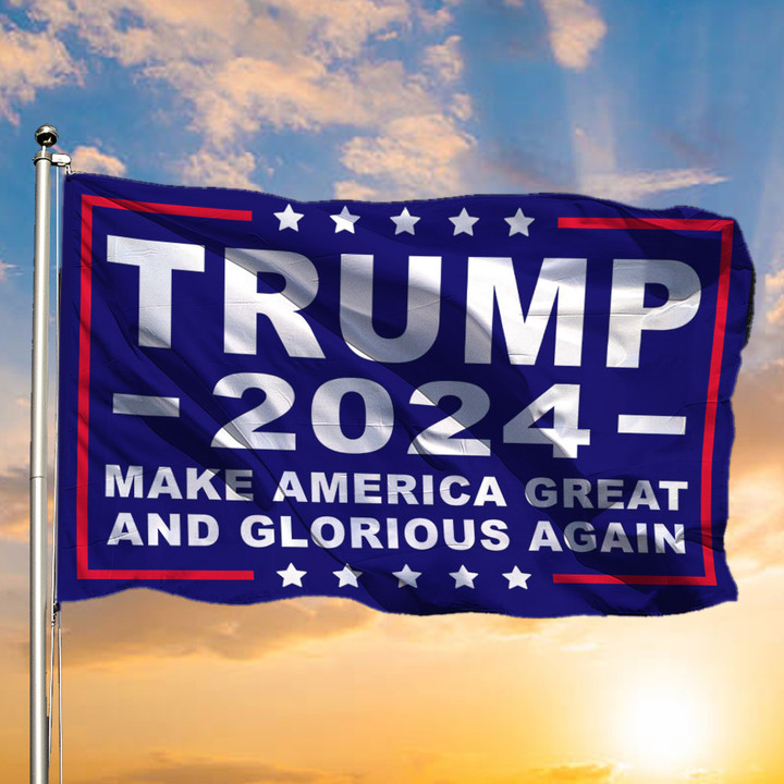 Trump 2024 Ornament American Eagle Shape Make America Great And Glorious Again Trump Merch