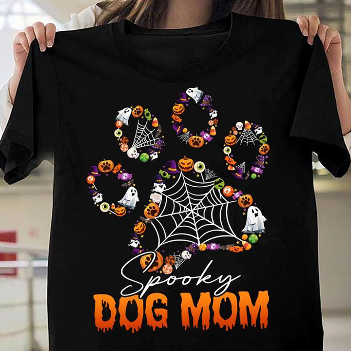 Spiky Dog Mom Halloween Shirt Ghost Happy Halloween Gifts For Dog Moms