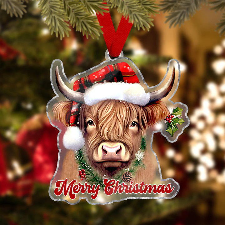 Highland Cow Ornament Xmas Tree Ornaments Highland Cow Christmas Decoration