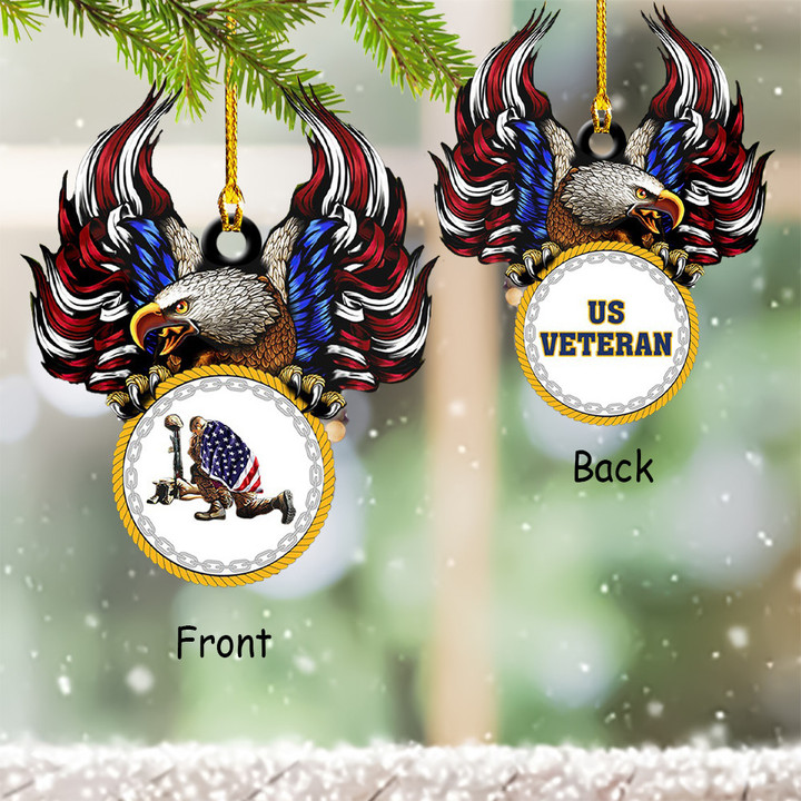 Eagle U.S Veteran Christmas Ornament Hanging Tree Decorations Presents For Veterans