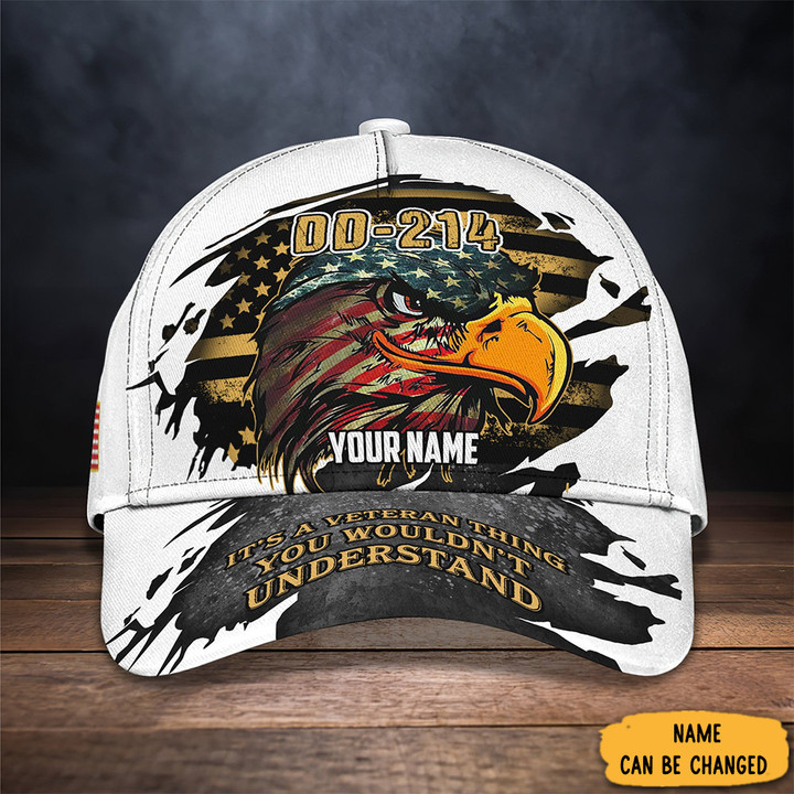Personalized American Eagle Dd-214 Veteran Hat It's A Veteran Thing You Wouldn't Understand