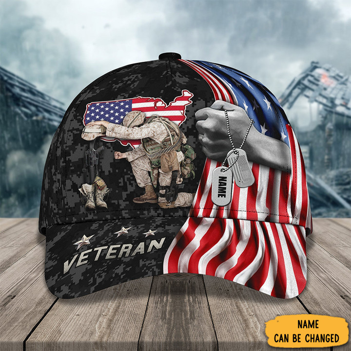 Personalized Veteran Hat Camo American Flag Patriotic Gifts That Give Back To Veterans