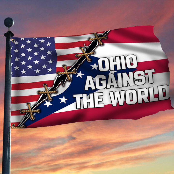 Ohio State Against The World American Flag Ohio Against The World Flag