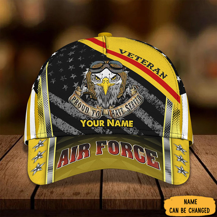 Personalized Eagle U.S Air Force Veteran Hat Custom USAF Air Force Veteran Ball Caps