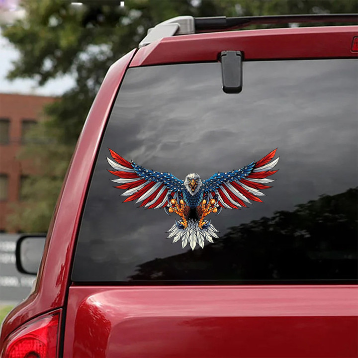 American Eagle Car Sticker Patriotic Bald eagle Car Decal Best Gifts For Patriots