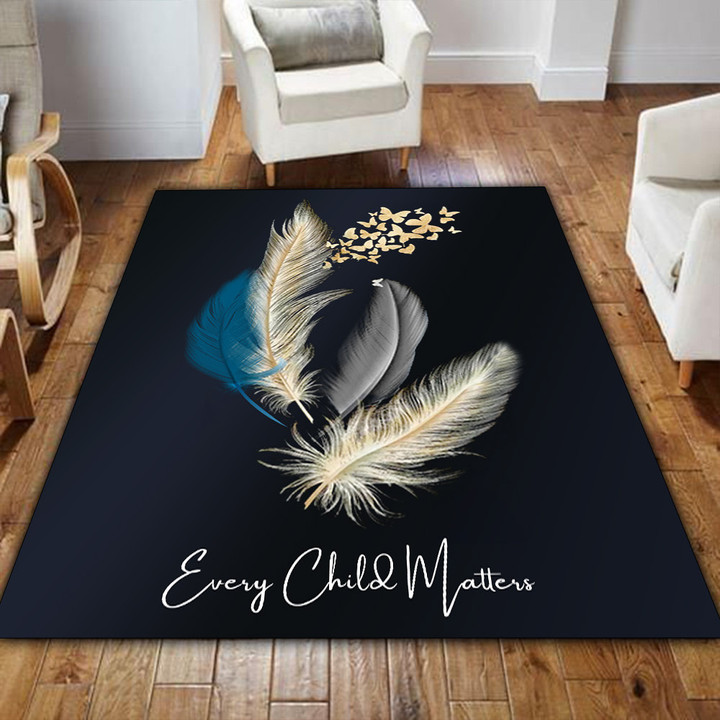 Every Child Matters Rug Feather Butterfly Graphic Every Child Matters Family Gift Ideas