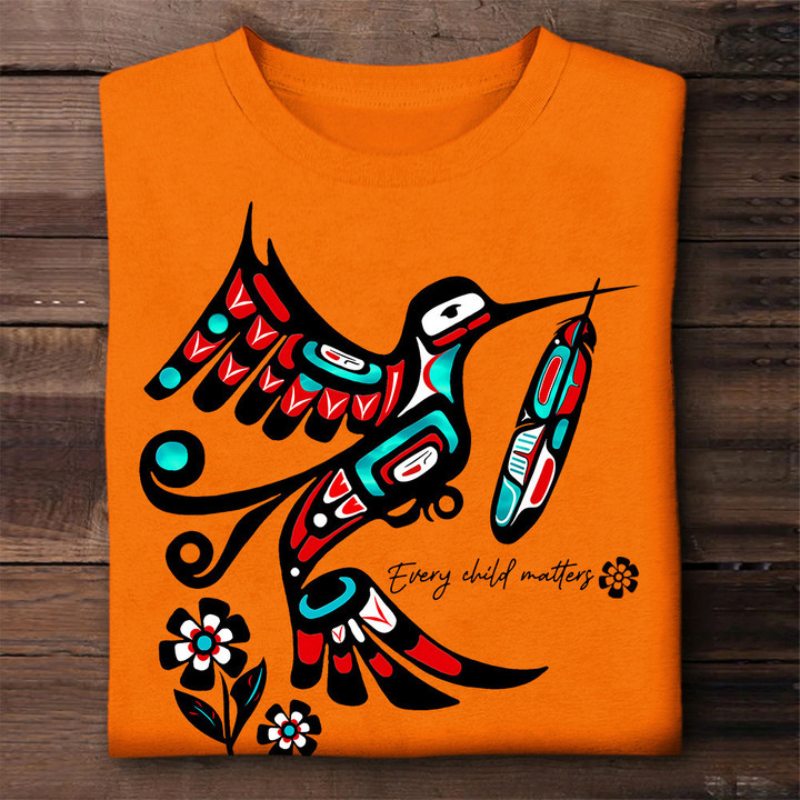 Every Child Matters Shirt Hummingbird Art Support Orange Shirt Day 2023 T-Shirt Men Women