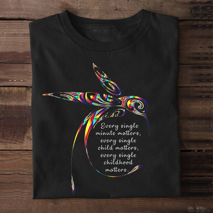 Hummingbird Every Single Minute Matters T-Shirt Support Every Child Matters Shirt Clothing