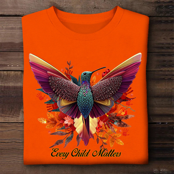 Every Child Matters Shirt Hummingbird Art Support Orange Shirt Day 2023 Awareness Apparel