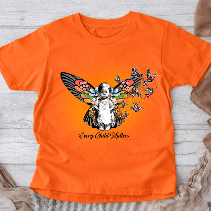 Every Child Matters Shirt Butterflies Wear Orange For Indigenous Awareness Apparel